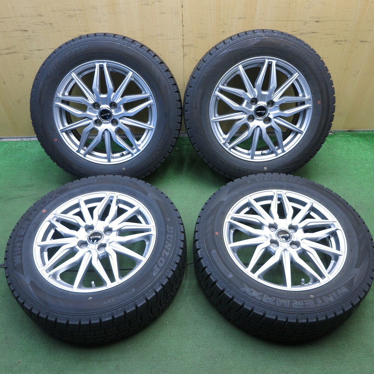 *送料無料* バリ溝！20年！キレイ！9.5分★スタッドレス 195/65R16 ダンロップ ウインターマックス WM02 AZANE JL 16インチ PCD100/4H★4020902KKス