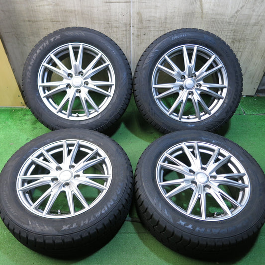 [送料無料]バリ溝！キレイ！9分★スタッドレス 215/60R17 トーヨー ウインター トランパス TX VELVA KEVIN weds ヴェルヴァ 17インチ PCD114.3/5H★3061207Hス