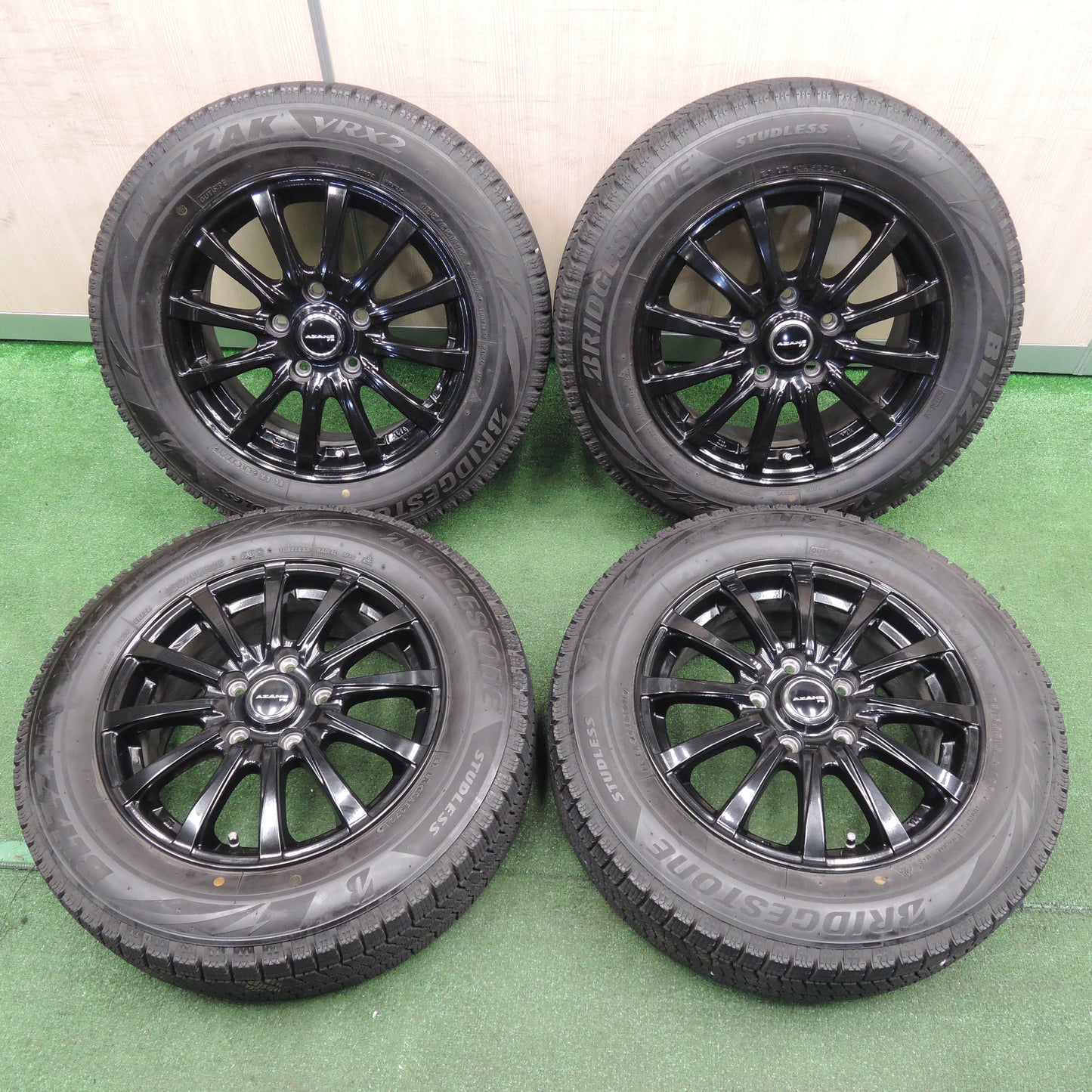 *送料無料*バリ溝！21年！綺麗！9分★スタッドレス 185/65R15 ブリヂストン ブリザック VRX2 AZANE FB 15インチ PCD114.3/5H★3112104NJス