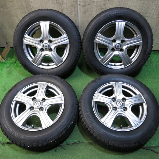 [送料無料]バリ溝！21年！9.5分以上★スタッドレス 175/65R14 ブリヂストン アイスパートナー2 VELVA weds ヴェルヴァ 14インチ PCD100/4H★3041411Hス