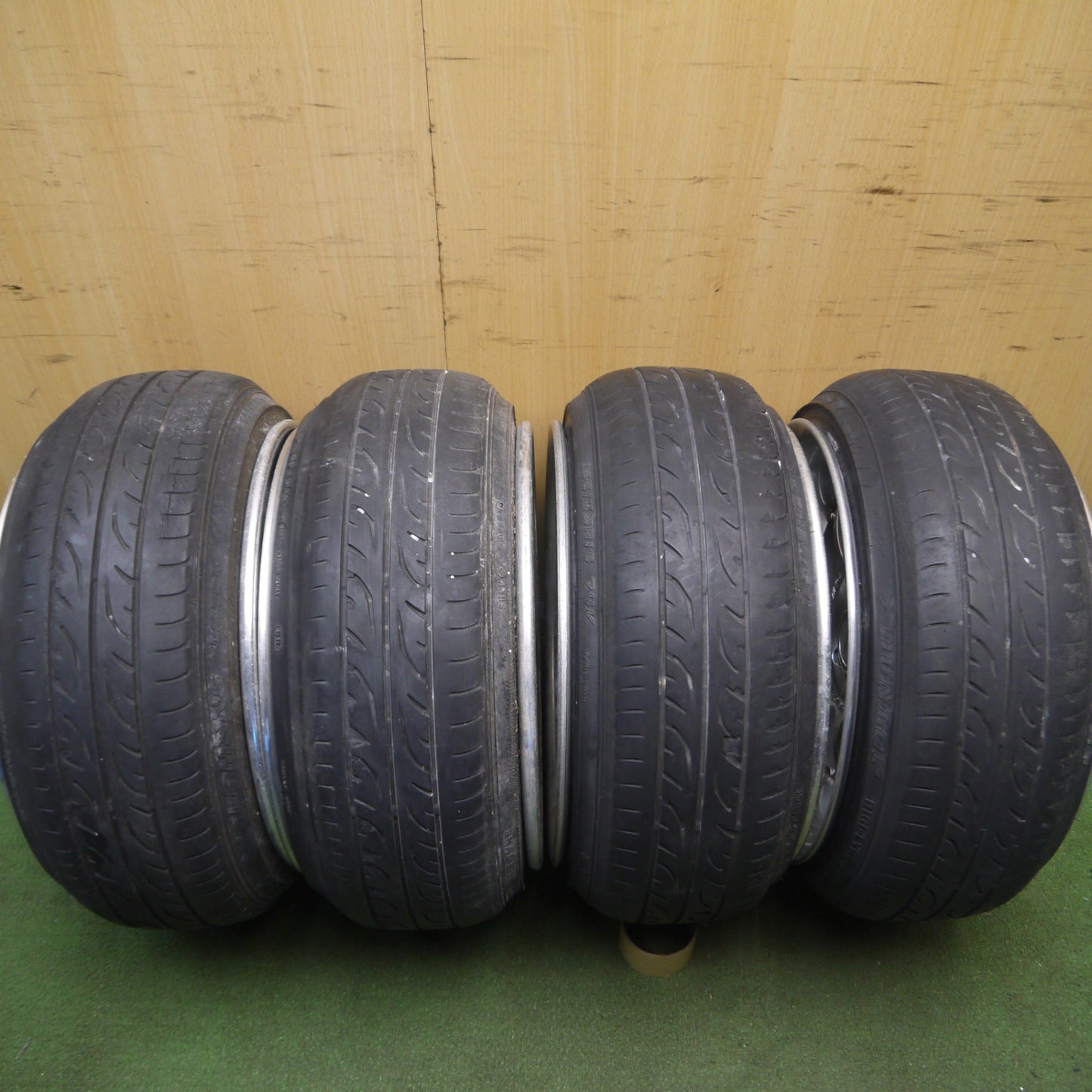 *送料無料* 4本価格★激レア 深リム WORK XSA 戦 165/45R16 8J ダンロップ LE MANS LM704 16インチ ワーク PCD100/4H★4022807Hノ