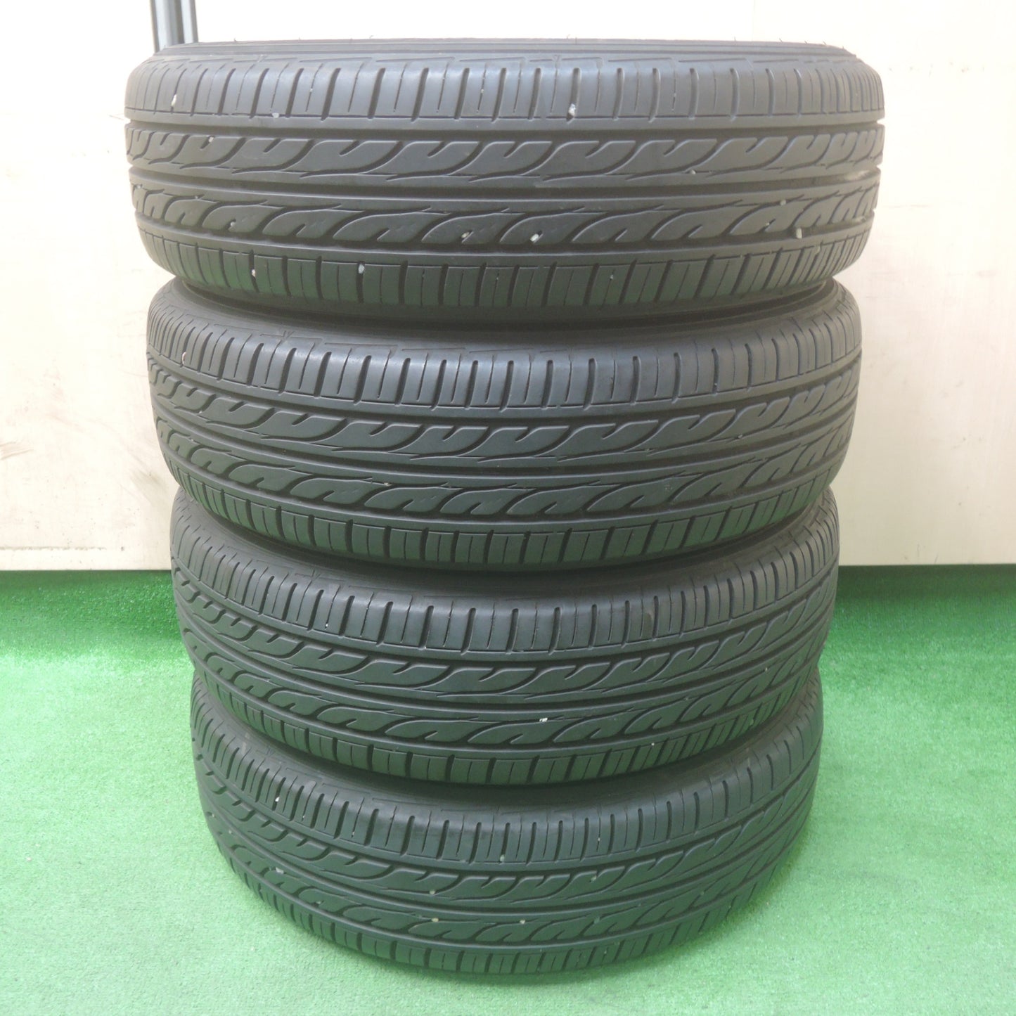 *送料無料* バリ溝！9分★スズキ スイフト 純正 スチール 175/65R15 ダンロップ EC202 15インチ PCD100/4H★4022702SYノ