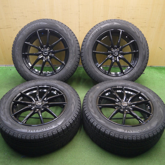 *送料無料* バリ溝！キレイ！9.5分★フォレスター XV等 G.speed 225/60R17 スタッドレス ヨコハマ アイスガード G075 Gスピード PCD100/5H★4030803Hス