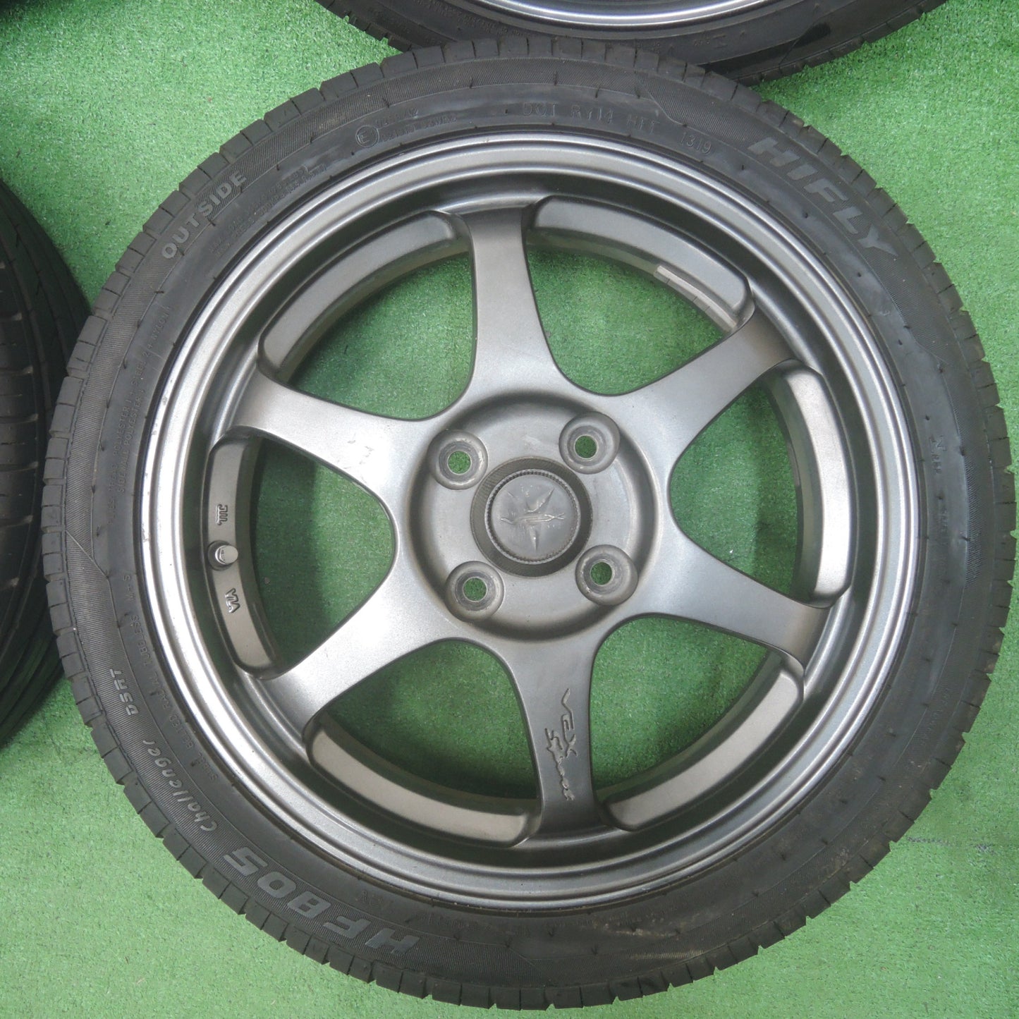 *送料無料* バリ溝！9分★165/50R15 ハイフライ HF805 VEX Sport 15インチ PCD100/4H★4022109SYノ