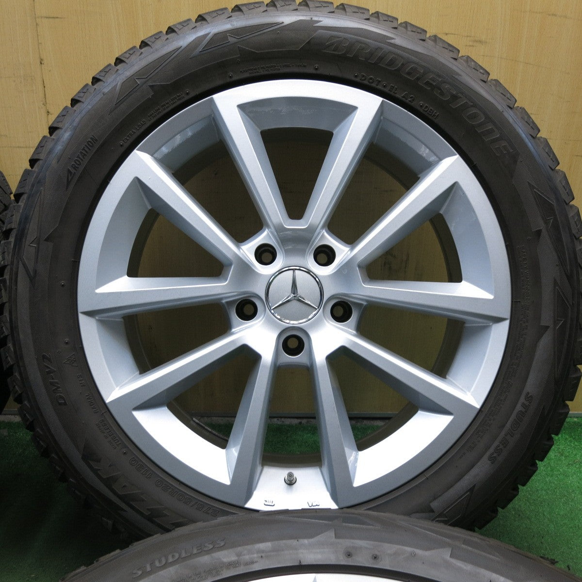 *送料無料* バリ溝！キレイ！9.5分★ベンツ ゲレンデ 等 275/50R20 スタッドレス ブリヂストン ブリザック DM-V2 社外 アルミ PCD130/5H★4021603KKス