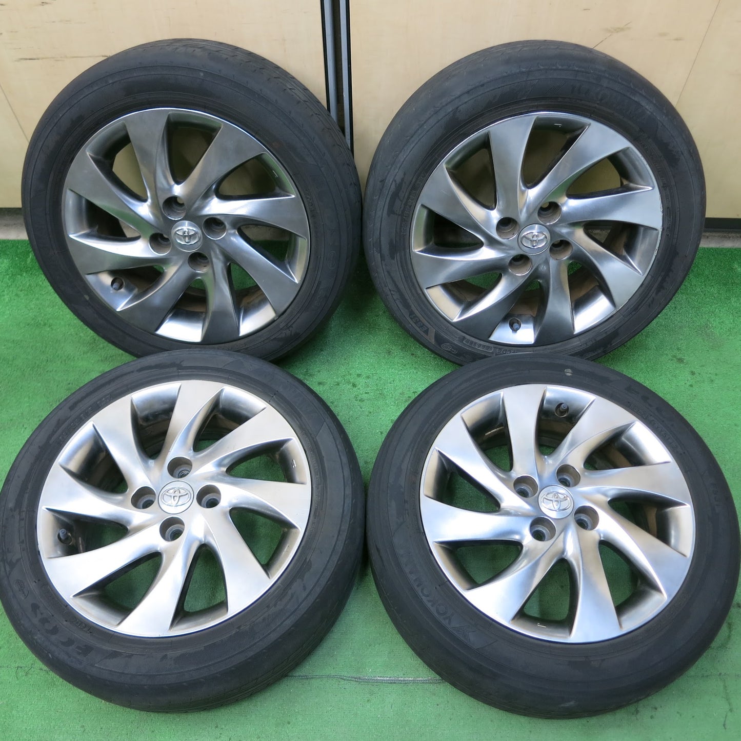 [送料無料]4本価格★トヨタ bB 純正 185/55R15 ヨコハマ エコス ES31 15インチ PCD100/4H★3073104ヒノ