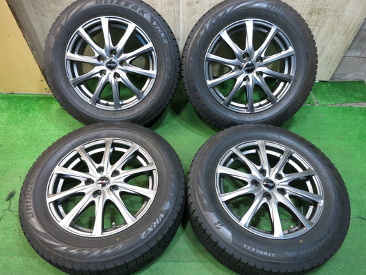 [送料無料]バリ溝！キレイ！8.5分★スタッドレス 215/60R16 ブリヂストン ブリザック VRX2 EuroSpeed MANARAY SPORT マナレイ 16インチ PCD114.3/5H★2120206Hス