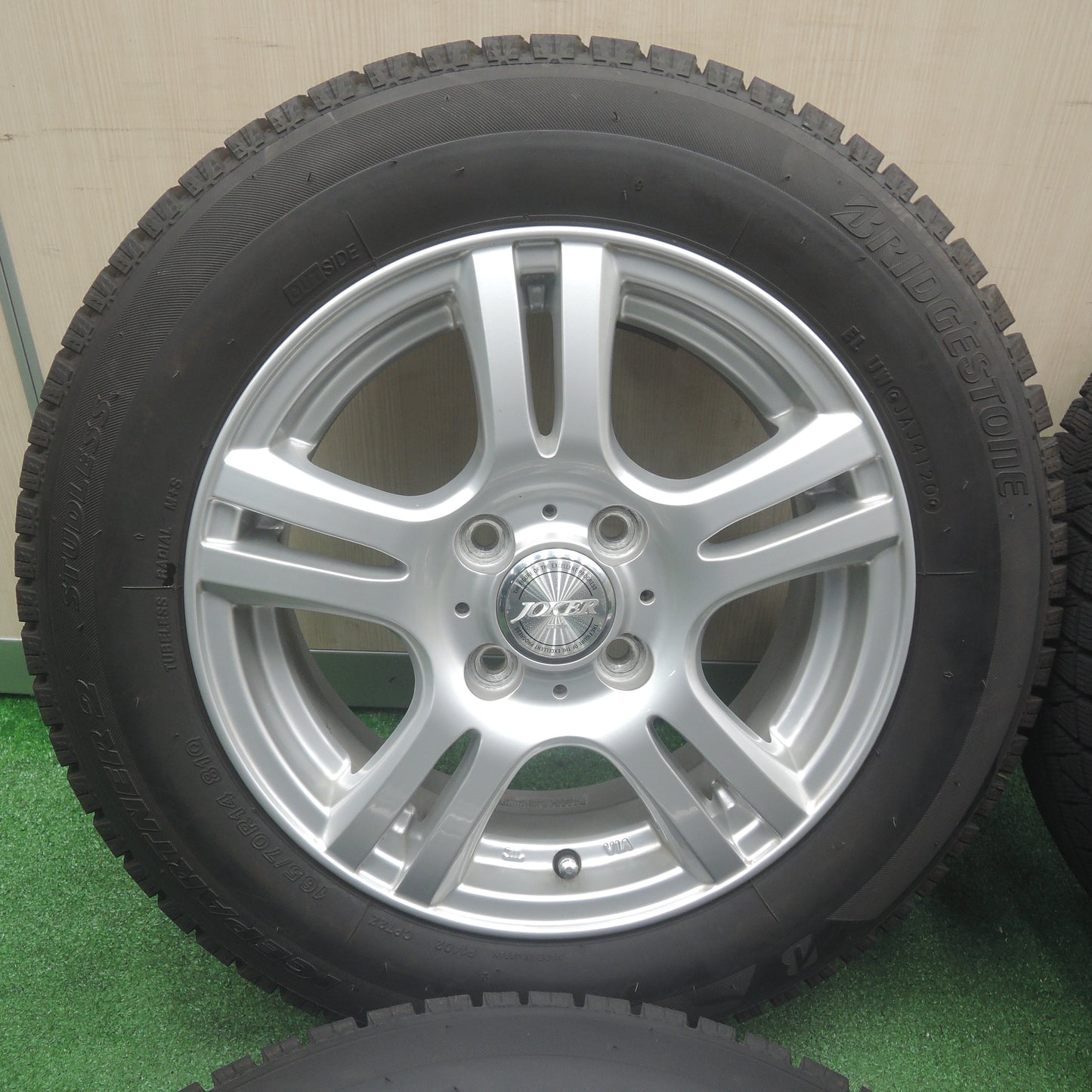 *送料無料*バリ溝！20年！キレイ！9分★スタッドレス 165/70R14 ブリヂストン アイスパートナー2 JOKER ジョーカー 14インチ PCD100/4H★3111306SYス