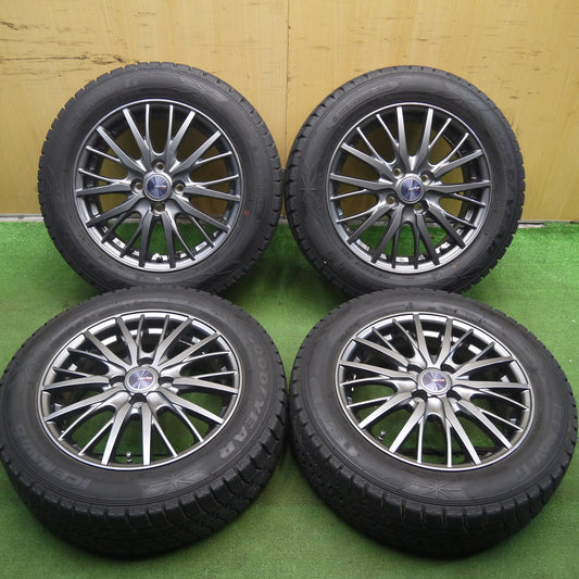 [送料無料]バリ溝！キレイ！9分★スタッドレス 175/65R15 グッドイヤー アイスナビ6 ravrion RM01 weds ラブリオン 15インチ PCD100/4H★3062602Hス