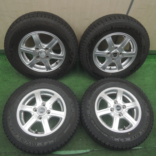 *送料無料*バリ溝！22年！キレイ！9.5分以上★スタッドレス 155/80R13 トーヨー オブザーブ GIZ2 FEID 13インチ PCD100/4H★3111309SYス