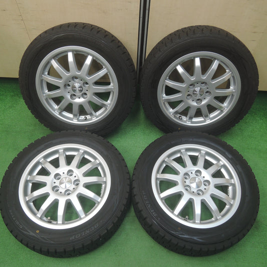 *送料無料* バリ溝！キレイ！9.5分★スタッドレス 185/60R15 ダンロップ ウインターマックス WM01 CWORKS 15インチ PCD100/5H★4022106SYス