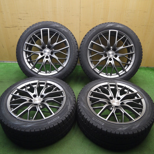 [送料無料]超バリ溝！19年！綺麗！ほぼ10分★ベンツ BMW 等 EUROBAHN SPORT TECHNIC 245/45R18 スタッドレス ピレリ アイスアシンメトリコ PCD112/5★3080706Hス