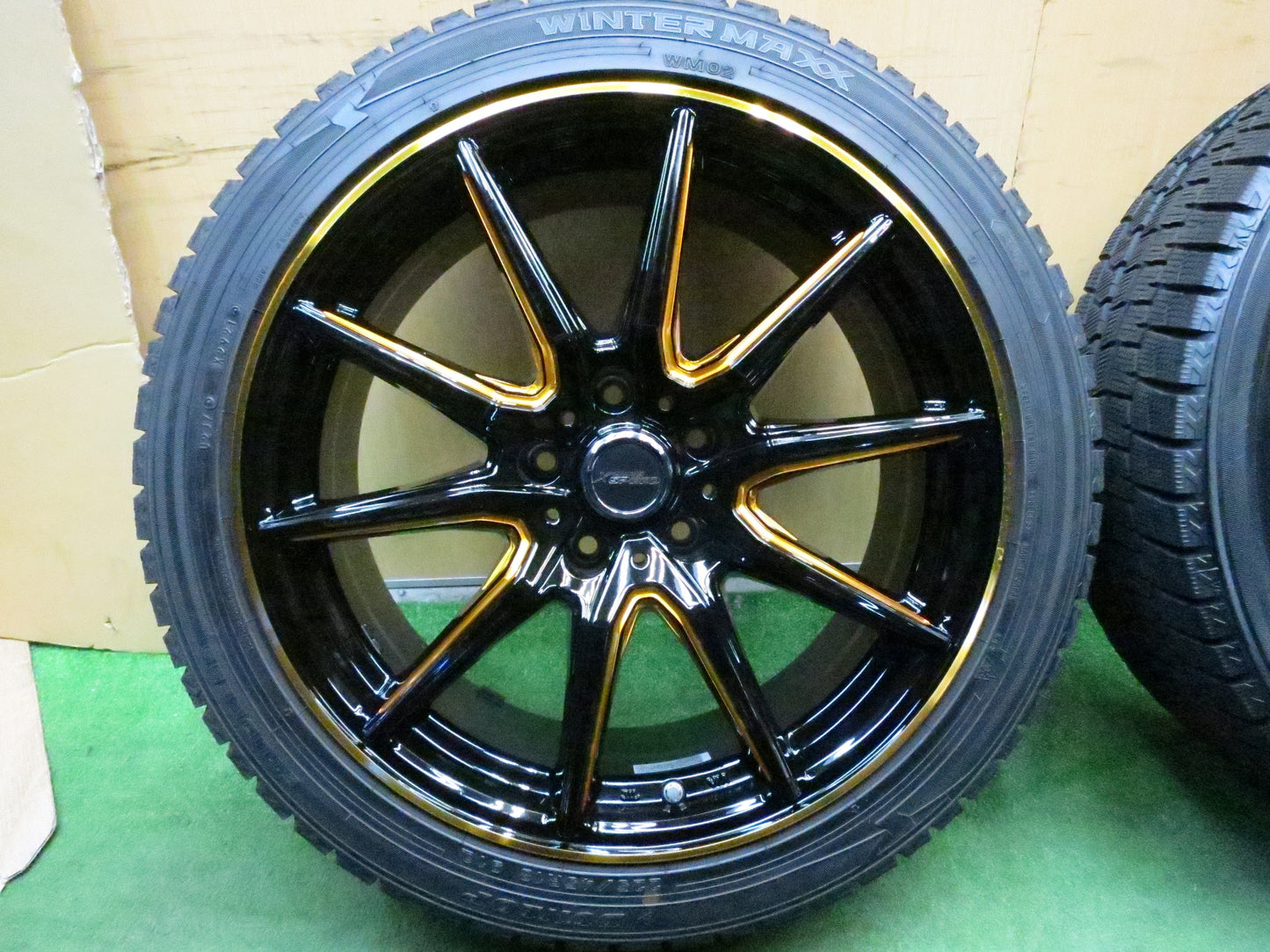 [送料無料]バリ溝！21年！キレイ！9.5分★スタッドレス X CROSS SPEED 225/45R18 ダンロップ ウインターマックス WM02 18インチ PCD114.3/5H★3030306Hス