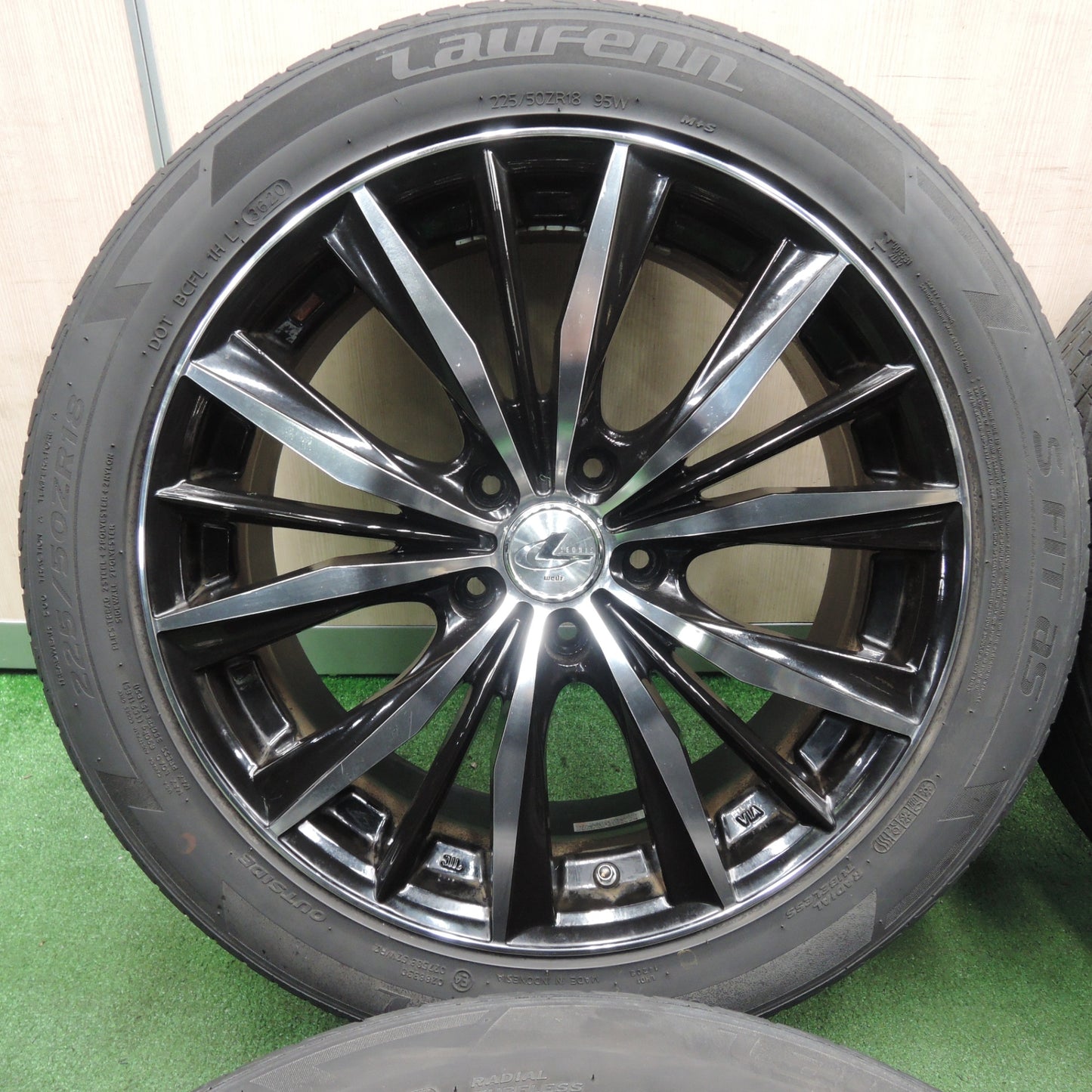 *送料無料* 4本価格！20年★225/50R18 LEONIS VX weds ラウフェン S FIT as レオニス 18インチ PCD114.3/5H★4021604TNノ