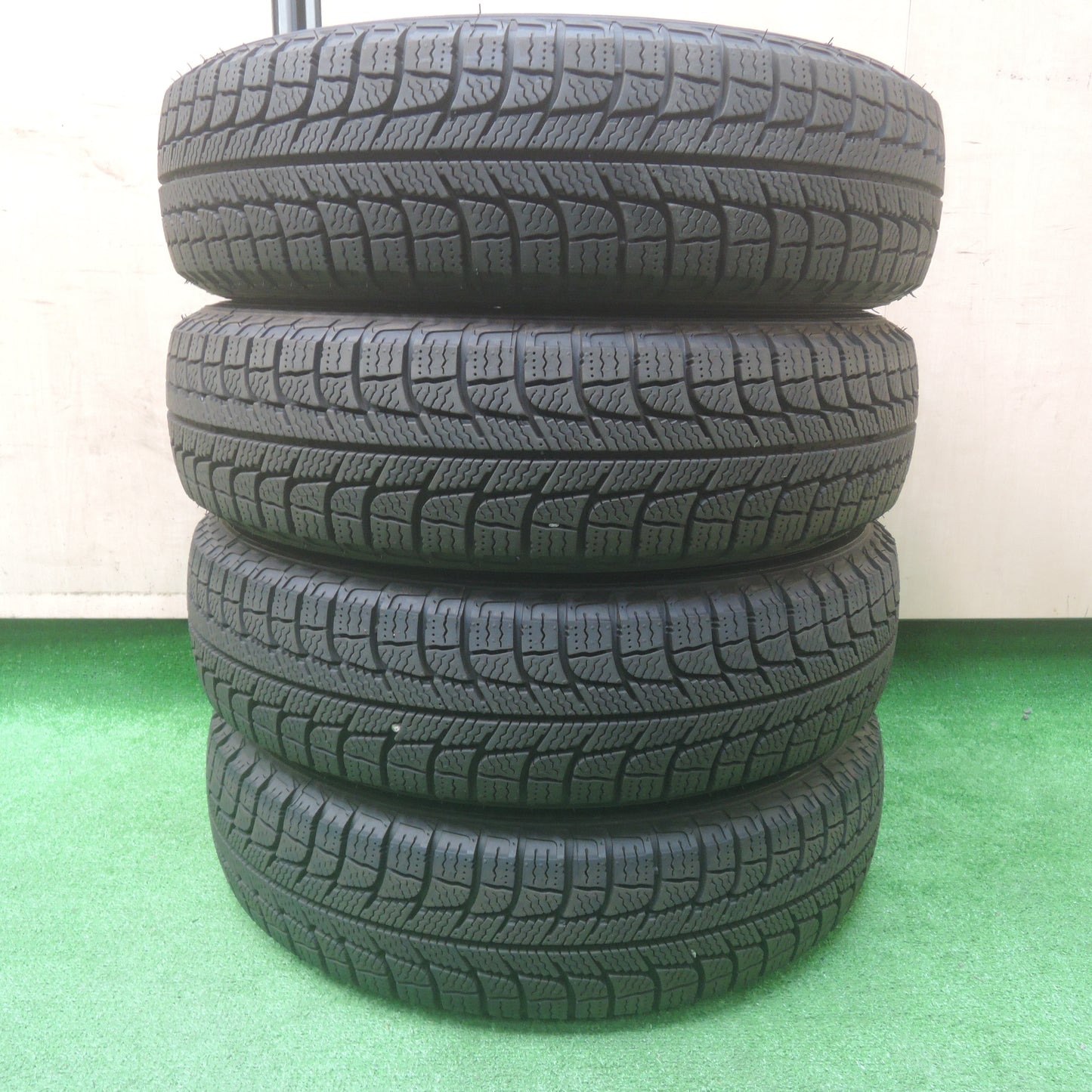 *送料無料*超バリ溝！19年！キレイ！ほぼ10分★スタッドレス 155/65R14 ミシュラン X-ICE XI3 VELVA SPORTZ ヴェルヴァ 14インチ PCD100/4H★3113003SYス