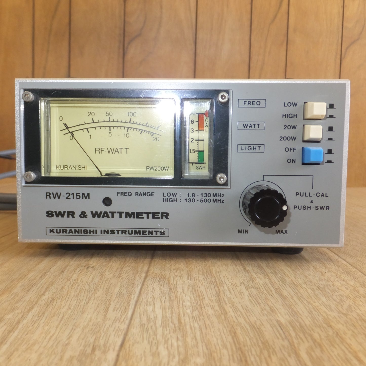 [送料無料] 現状品★クラニシ KURANISHI 通過型電力計 SWR & WATTMETER RW-215M　1.8～500MHz★