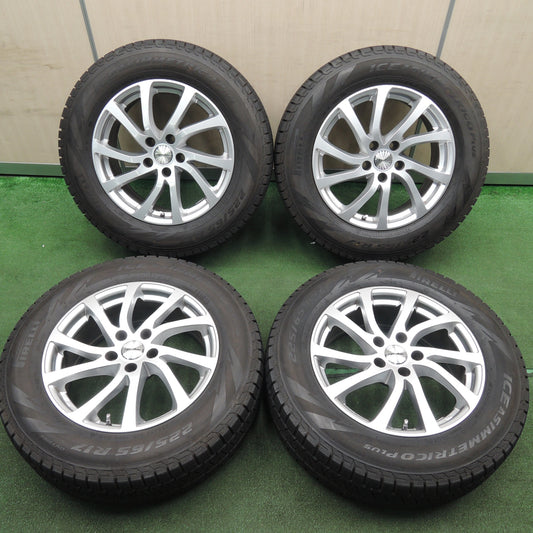 *送料無料* バリ溝！20年！キレイ！9分★スタッドレス 225/65R17 ピレリ アイスアシンメトリコ プラス epsdon LA STRADA PCD114.3/5H★4030107TNス