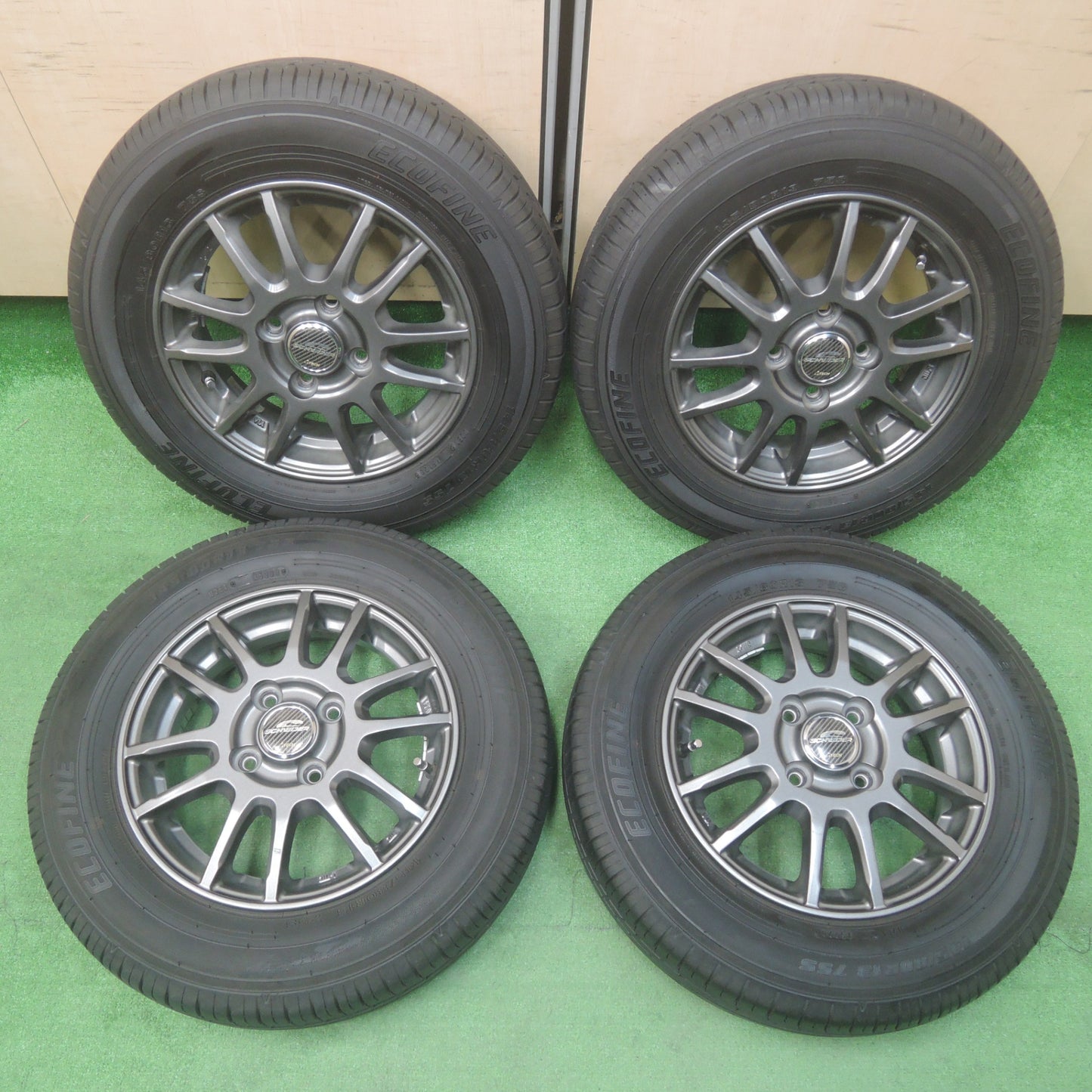 *送料無料*バリ溝！20年！キレイ！9分★145/80R13 ECOFINE エコファイン SCHNEIDER ATECH シュナイダー 13インチ PCD100/4H★4011703SYノ