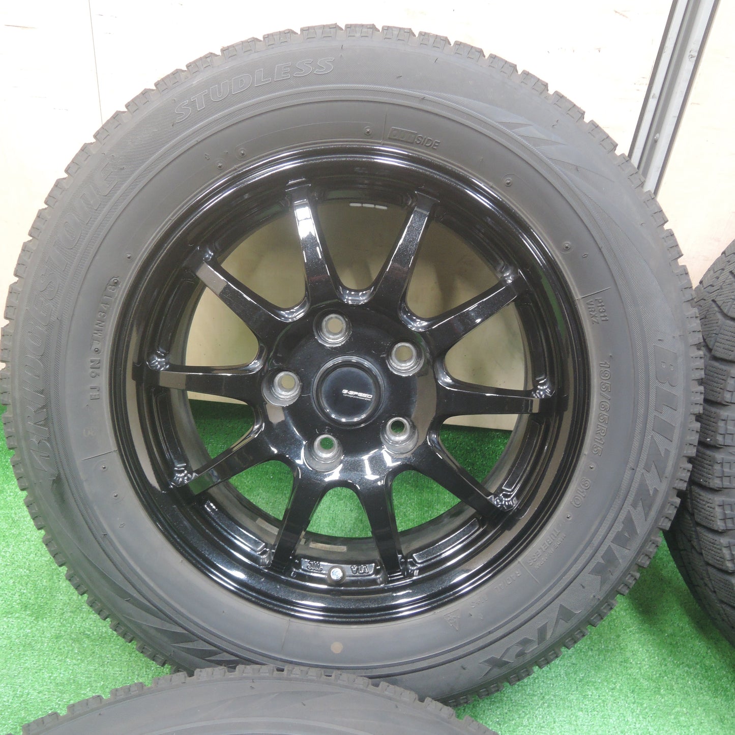 *送料無料*キレイ★スタッドレス 195/65R15 G-SPEED ブリヂストン ブリザック VRX 15インチ PCD114.3/5H★3112007SYス