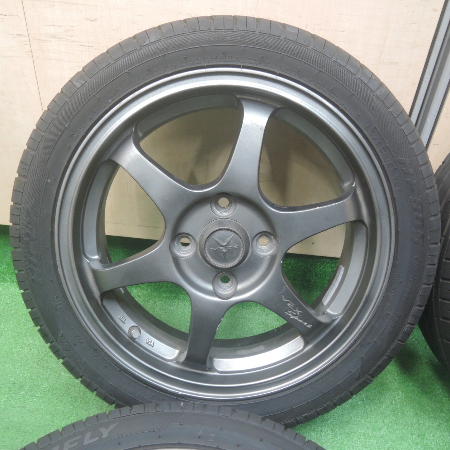 *送料無料* バリ溝！9分★165/50R15 ハイフライ HF805 VEX Sport 15インチ PCD100/4H★4022109SYノ