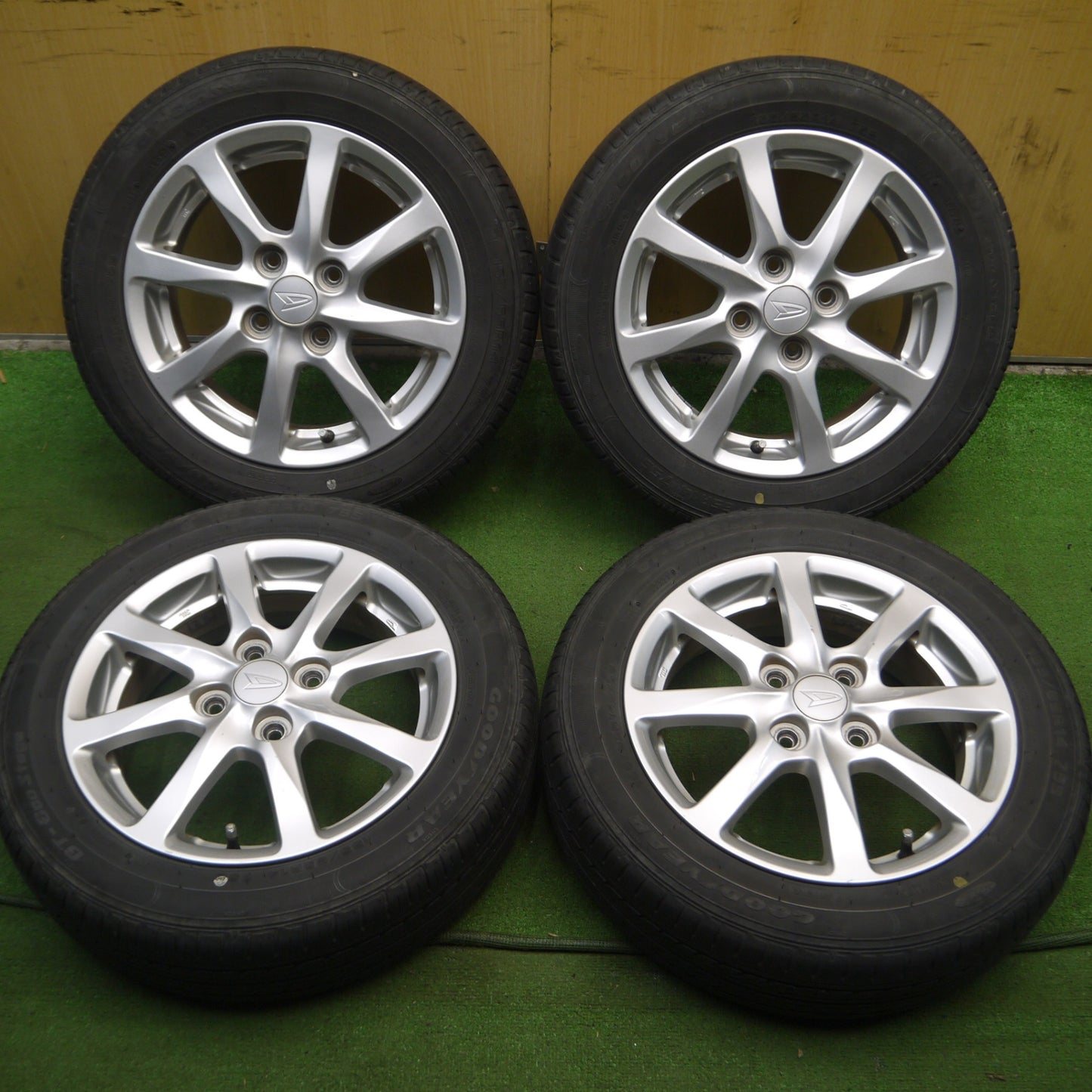 *送料無料* 4本価格！21年★ダイハツ タント ムーヴ 等 純正 155/65R14 グッドイヤー GT-Eco Stage 14インチ PCD100/4H★4022101Hノ