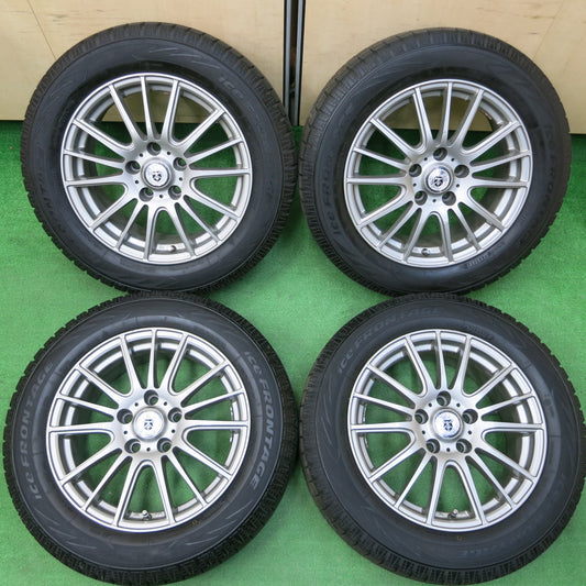 *送料無料*超バリ溝！21年！ほぼ10分★スタッドレス 205/60R16 アイスフロンテージ GMach 16インチ PCD114.3/5H★3122907イス