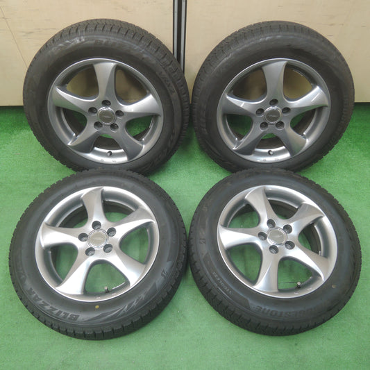 *送料無料*バリ溝！21年！キレイ！9.5分以上★スタッドレス 185/60R15 ブリヂストン ブリザック VRX2 TOPRUN トップラン 15インチ PCD100/5H シエンタ等★3122705SYス