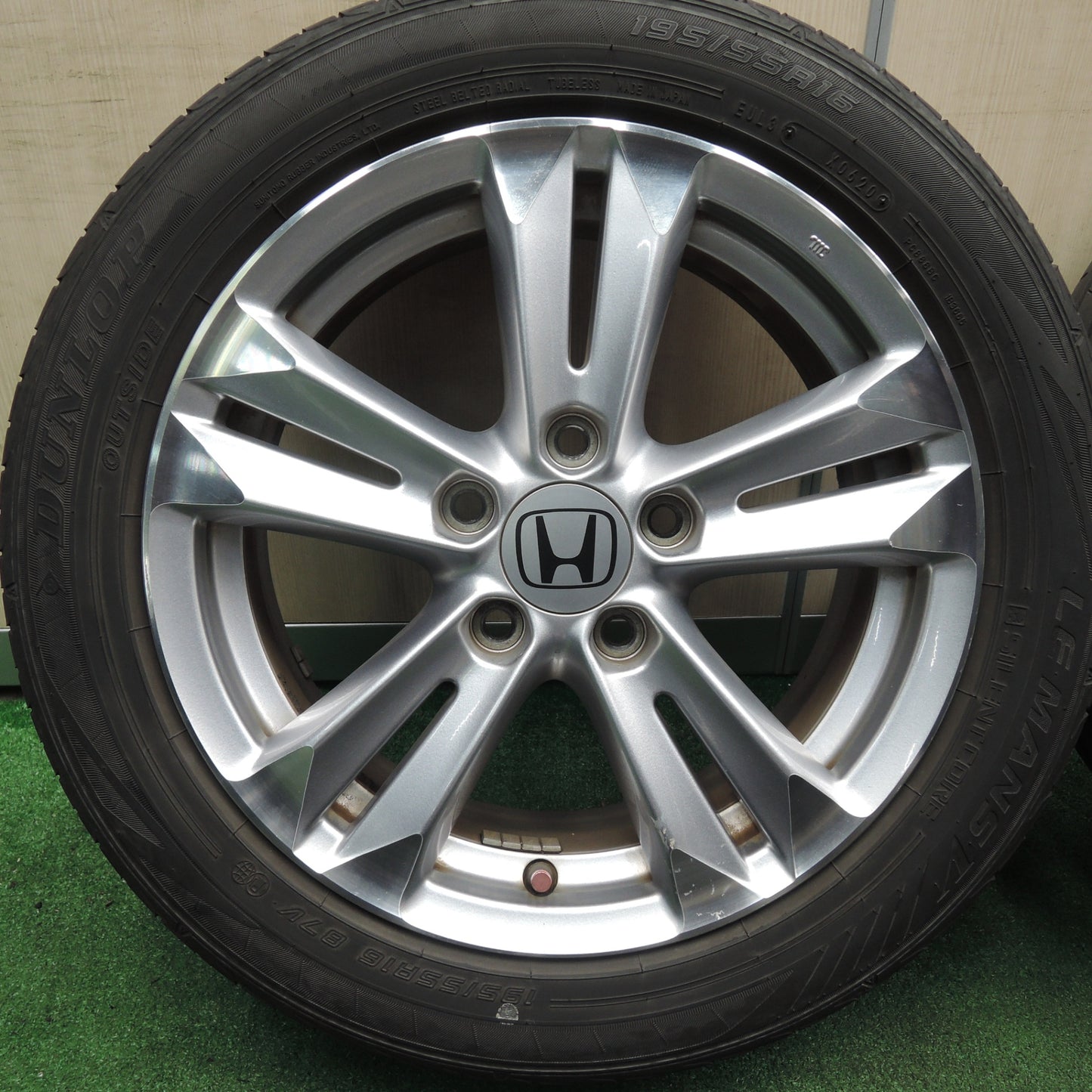 *送料無料* 4本価格★ホンダ CR-Z 純正 195/55R16 ダンロップ LE MANS V ルマン5 16インチ PCD114.3/5H★4022204HAノ