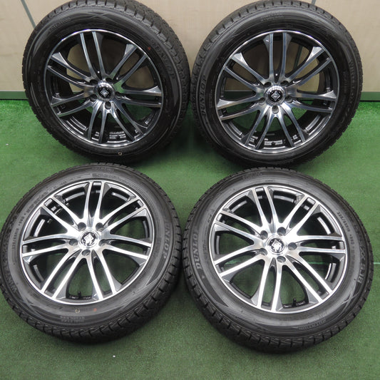 *送料無料* バリ溝！キレイ！9.5分★スタッドレス 225/55R18 ダンロップ ウインターマックス SJ8 RiZLEY ライツレー 18インチ PCD114.3/5H★4022202TNス