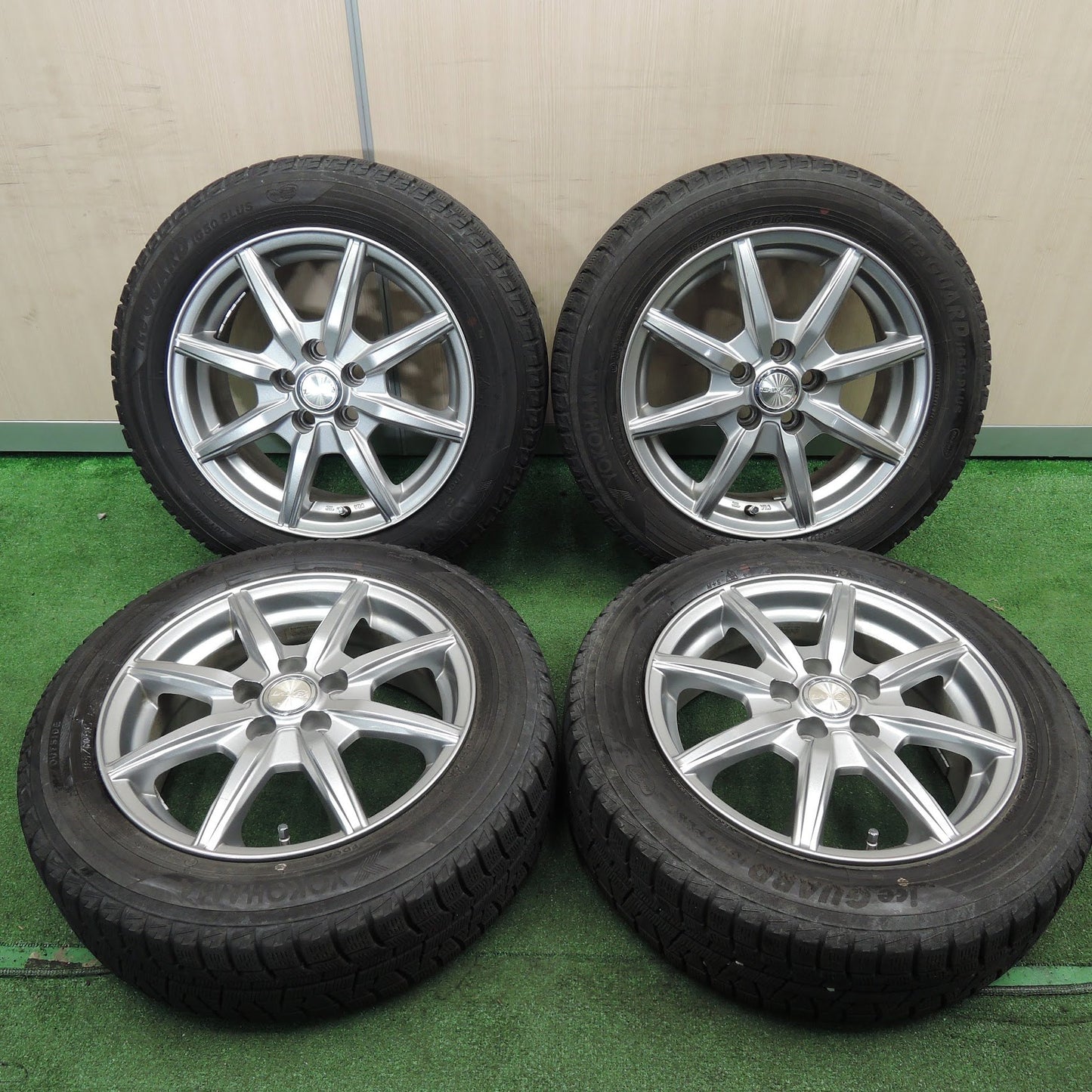 [送料無料] バリ溝！キレイ！9分★スタッドレス 185/60R15 ヨコハマ アイスガード iG50 プラス LAYCEA レイシア PCD100/5H★3112302NJス