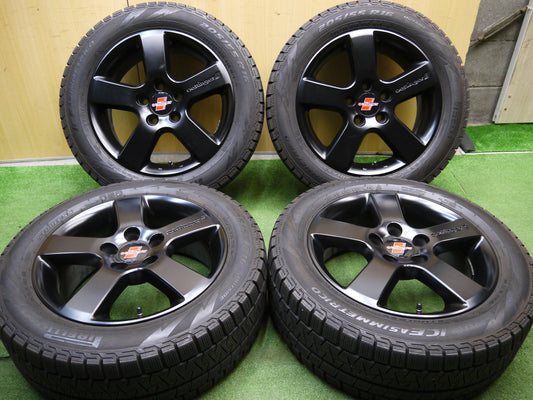 [送料無料]キレイ★ワーゲン アウディ 等 205/55R16 スタッドレス ピレリ アイスアシンメトリコ oettinger エッティンガー 16インチ PCD112/5H★★2021119ヤス