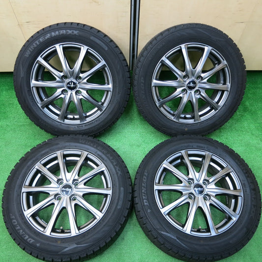 [送料無料]バリ溝！20年！綺麗！9.5分★スタッドレス 175/65R15 ダンロップ ウインターマックス WM02 EuroSpeed MANARAY SPORT 15インチ PCD100/4H★3112401イス