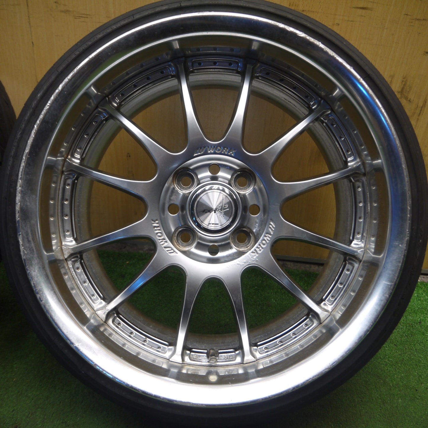 *送料無料* 4本価格★激レア 深リム WORK XSA 戦 165/45R16 8J ダンロップ LE MANS LM704 16インチ ワーク PCD100/4H★4022807Hノ