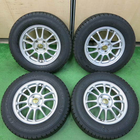 [送料無料]超バリ溝！21年！キレイ！ほぼ10分★スタッドレス 185/70R14 トーヨー ガリット GIZ FINAL MIND A-TECH 14インチ PCD100/4H★3072210イス