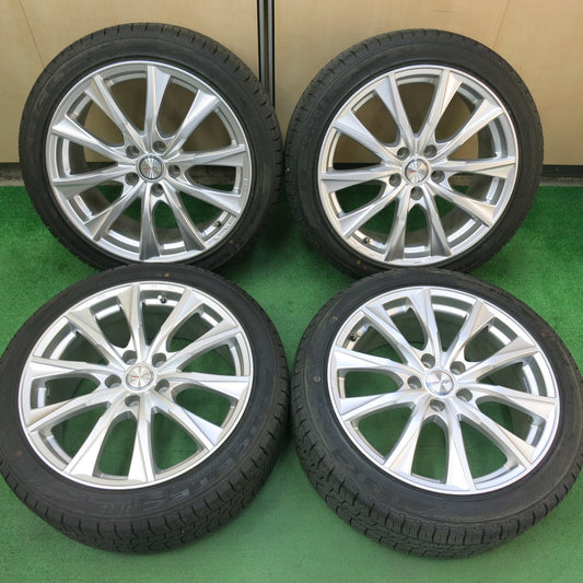 [送料無料]バリ溝！キレイ！8.5分★スタッドレス 225/45R18 ケンダ KR36 アイステック ネオ JOKER weds ジョーカー 18インチ PCD114.3/5H★3031509ヒス