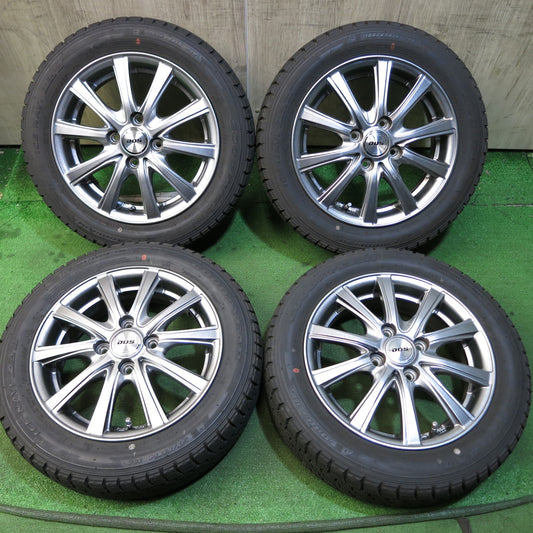 [送料無料]バリ溝！キレイ！9.5分★スタッドレス 155/65R14 グッドイヤー アイスナビ ZEA2 D.O.S. DOS 14インチ PCD100/4H★3062108Hス