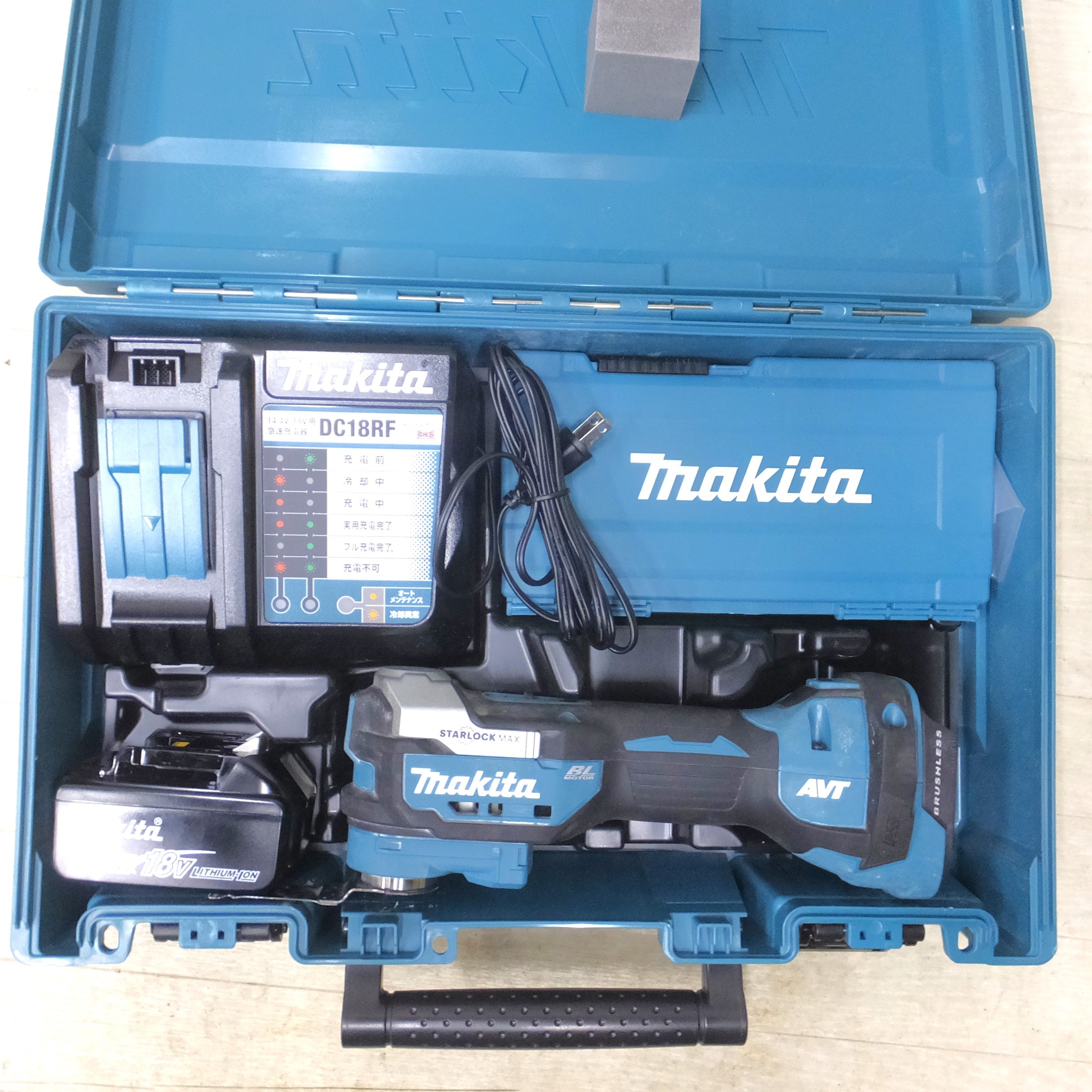 [送料無料]◆MAKITA マキタ 充電式マルチツール TM52DRG 18V バッテリー1個 充電器 ケース付き◆