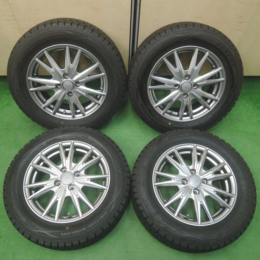 *送料無料* 超バリ溝！キレイ！ほぼ10分★スタッドレス 185/65R15 ダンロップ ウインターマックス WM01 VELVA KEVIN ヴェルヴァ PCD100/4H★4022105SYス