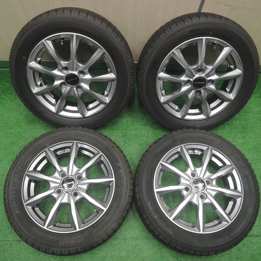 [送料無料]超バリ溝！キレイ！9.5分以上★スタッドレス 155/65R14 トーヨー ガリット G5 Club Family 社外 アルミ 14インチ PCD100/4H★3073105SYス