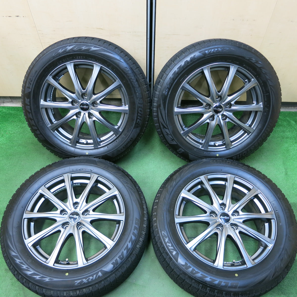 *送料無料*バリ溝！キレイ！8.5分★スタッドレス 215/60R17 ブリヂストン ブリザック VRX2 EuroSpeed MANARAY SPORT マナレイ 17インチ PCD114.3/5H★3100506イス