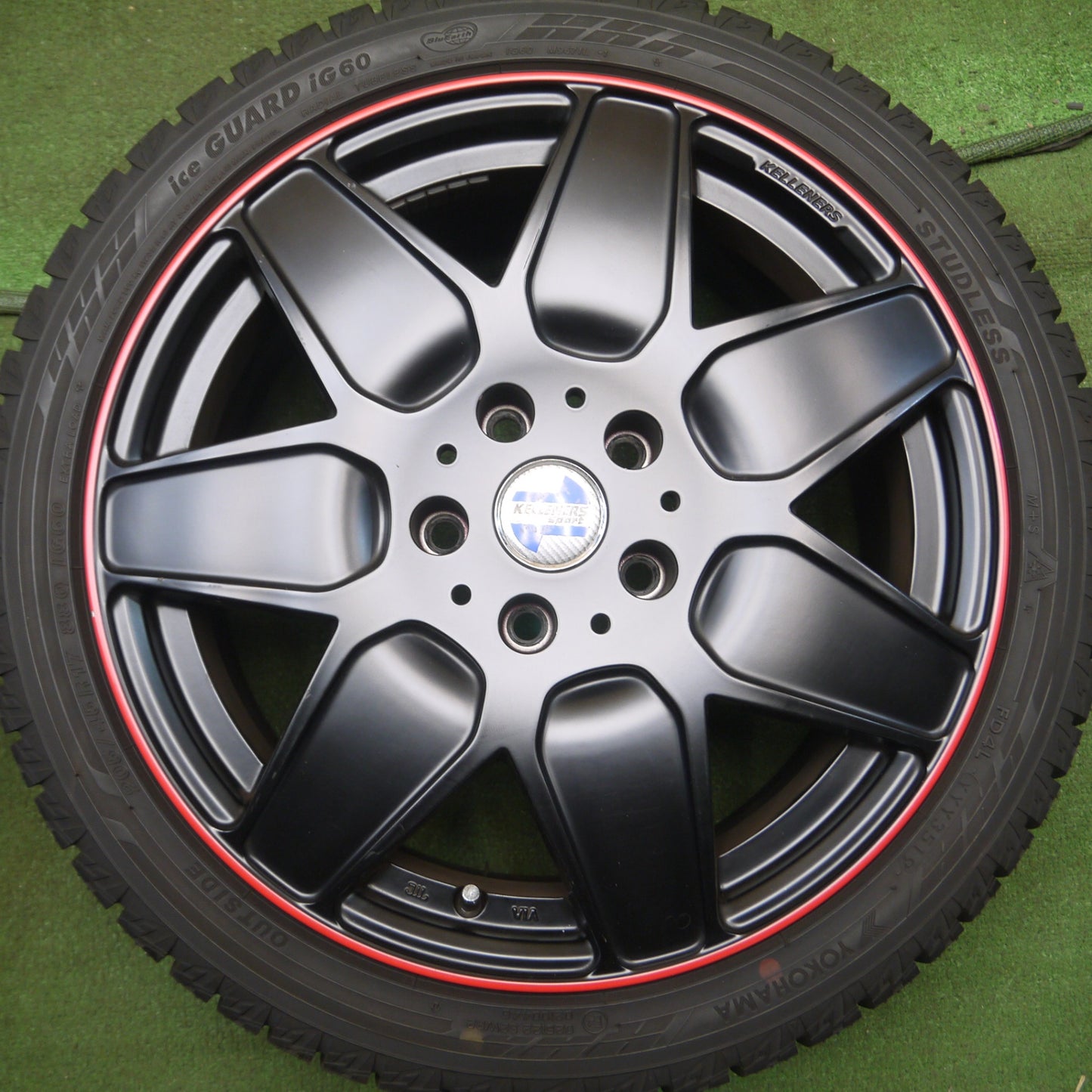 *送料無料* バリ溝！キレイ！9.5分以上★MINI ミニ 等 KELLENERS Sport 205/45R17 スタッドレス ヨコハマ アイスガード iG60 ケレナーズ PCD112/5H★4022715Hス