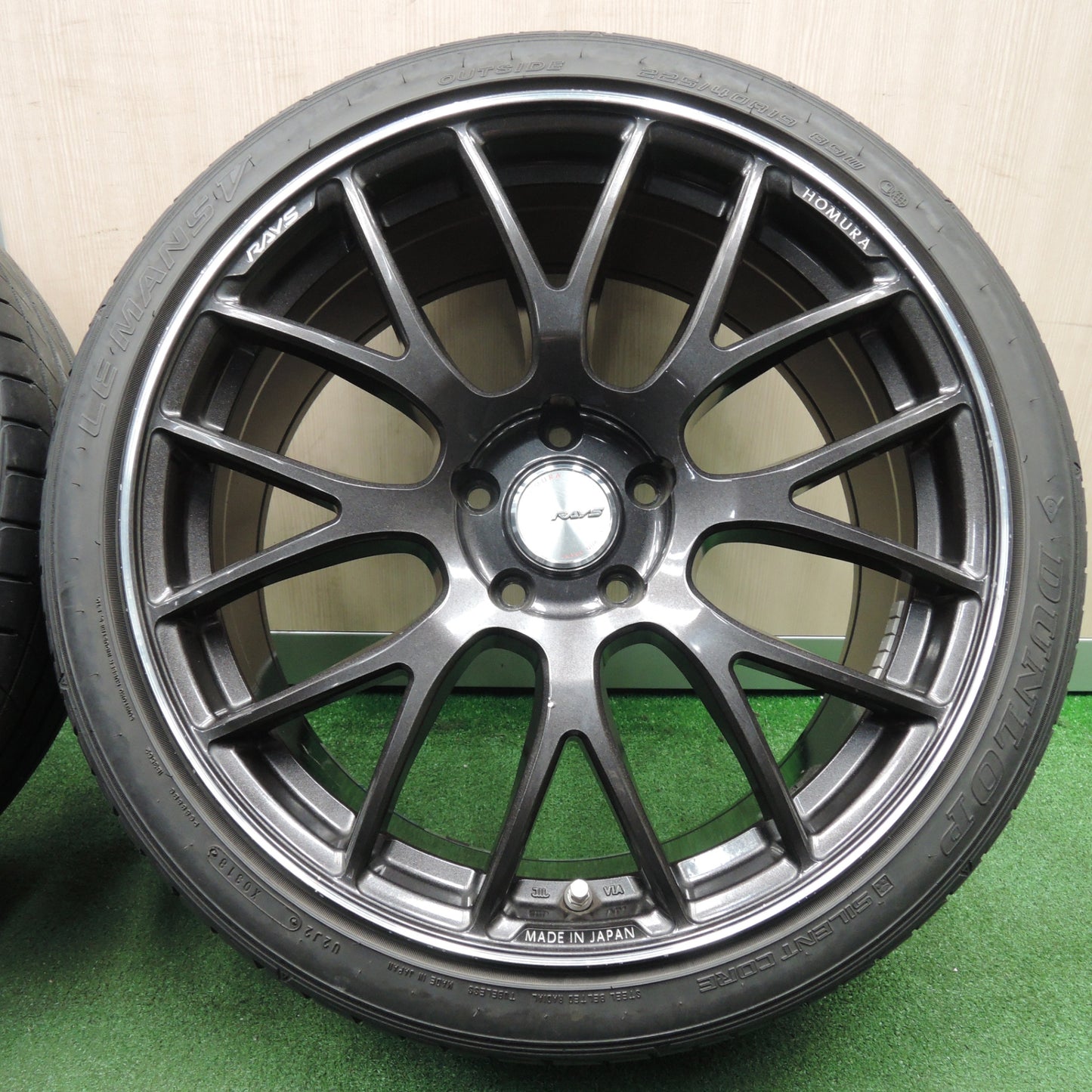 *送料無料* 4本価格★RAYS HOMURA 2×8 GTS 225/40R19 ダンロップ ルマンV 19インチ レイズ ホムラ PCD114.3/5H★4022310NJノ