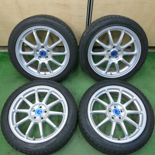 *送料無料*バリ溝！キレイ！8.5分★スタッドレス 215/45R17 ダンロップ ウインターマックス WM01 AL 社外 アルミ 17インチ PCD100/5H★3100912イス