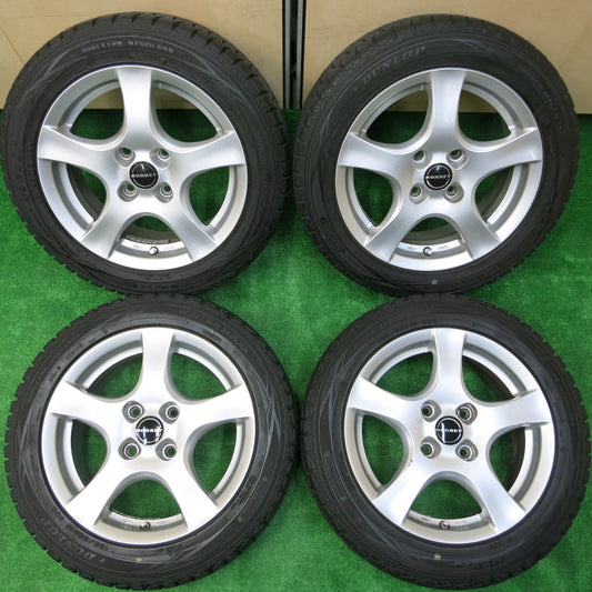 *送料無料*バリ溝！19年！キレイ！9分★プジョー 等 BORBET 185/55R15 スタッドレス ダンロップ ウインターマックス WM01 PCD108/4H★3110304イス