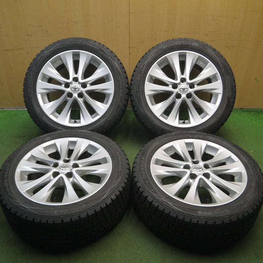 *送料無料*バリ溝！キレイ！9.5分以上★トヨタ 20系 アルファード 純正 235/50R18 スタッドレス ダンロップ ウインターマックス WM01 18インチ PCD114.3/5H★4011015Hス