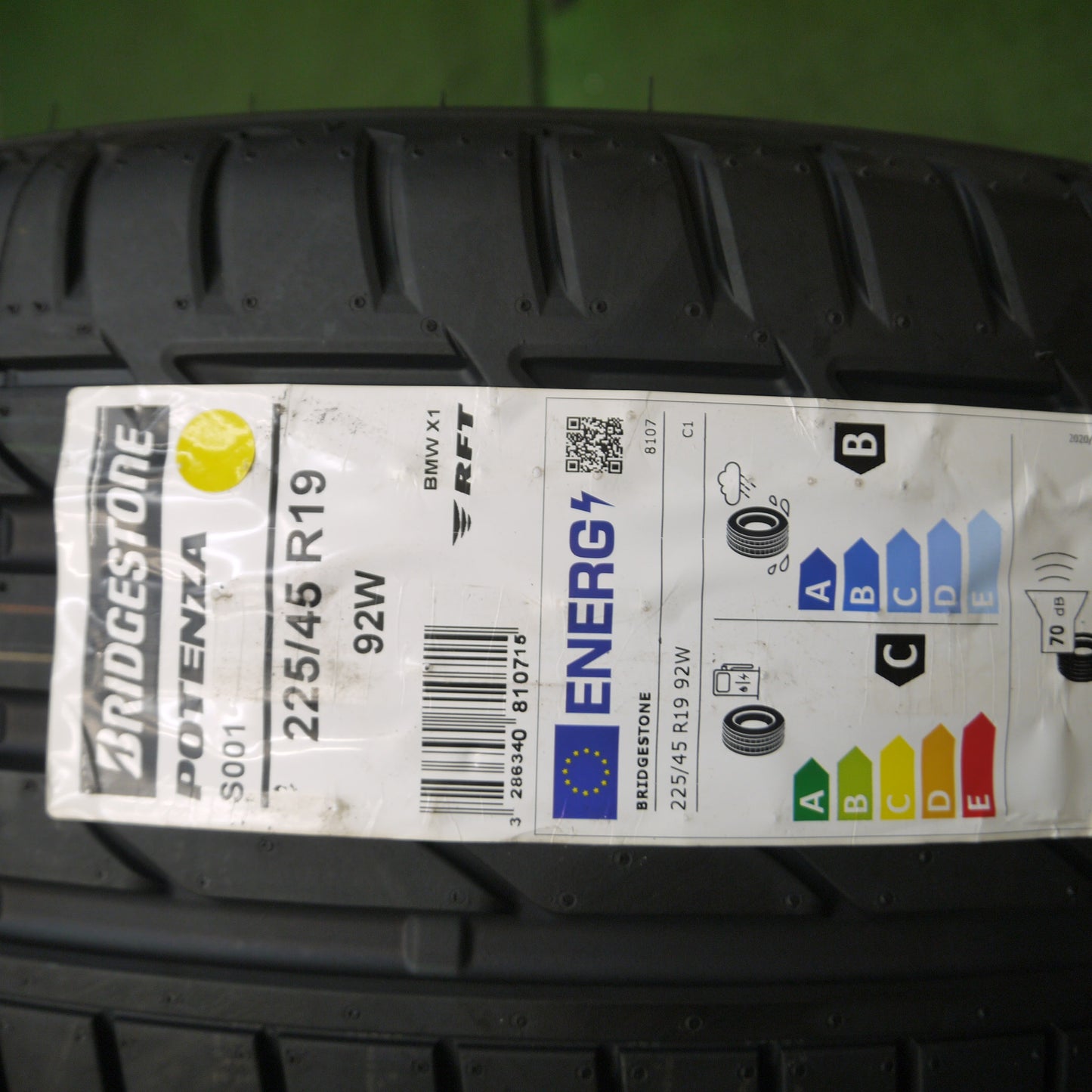 *送料無料*未使用！21年★225/45R19 ブリヂストン ポテンザ S001 RFT タイヤ 19インチ BMW MINI ミニクロスオーバー 等★3112807Hノタ