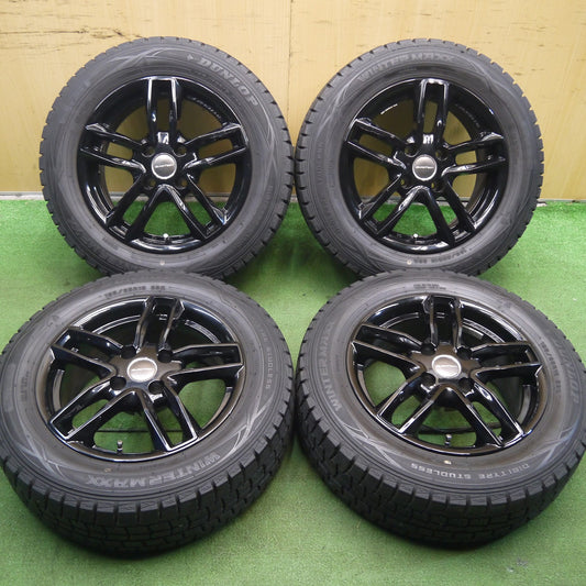 [送料無料]バリ溝！9.5分★プジョー 等 EUROTECH 185/65R15 スタッドレス ダンロップ ウインターマックス WM01 ユーロテック 15インチ PCD108/4H★3062604Hス