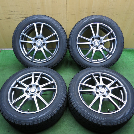 [送料無料]バリ溝！19年！キレイ！9.5分★スタッドレス 215/55R17 ブリヂストン ブリザック VRX ZACK JP-115 MONZA ザック 17インチ PCD114.3/5H★3061905Hス