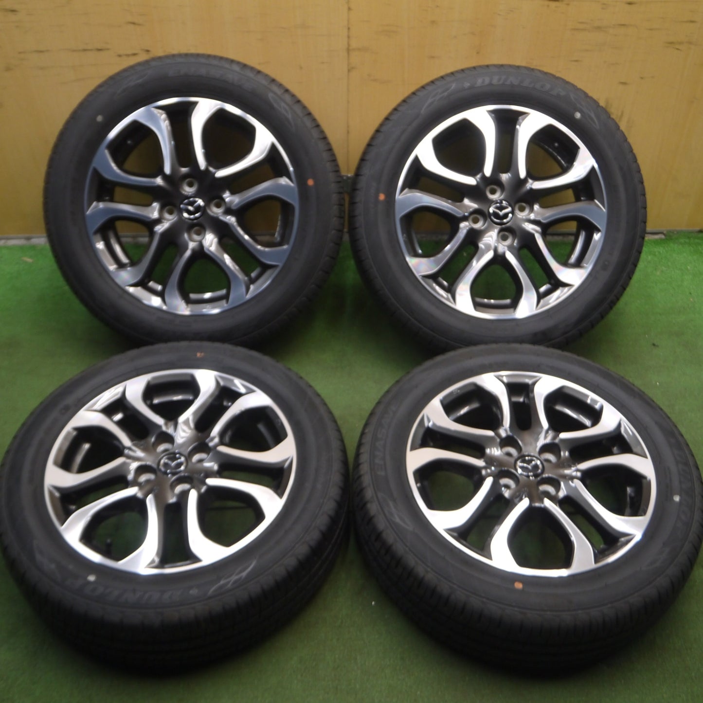 *送料無料* バリ溝！22年！キレイ！9.5分★マツダ DJ系 デミオ 純正 185/60R16 ダンロップ エナセーブ EC204 16インチ PCD100/4H★4022803KKノ