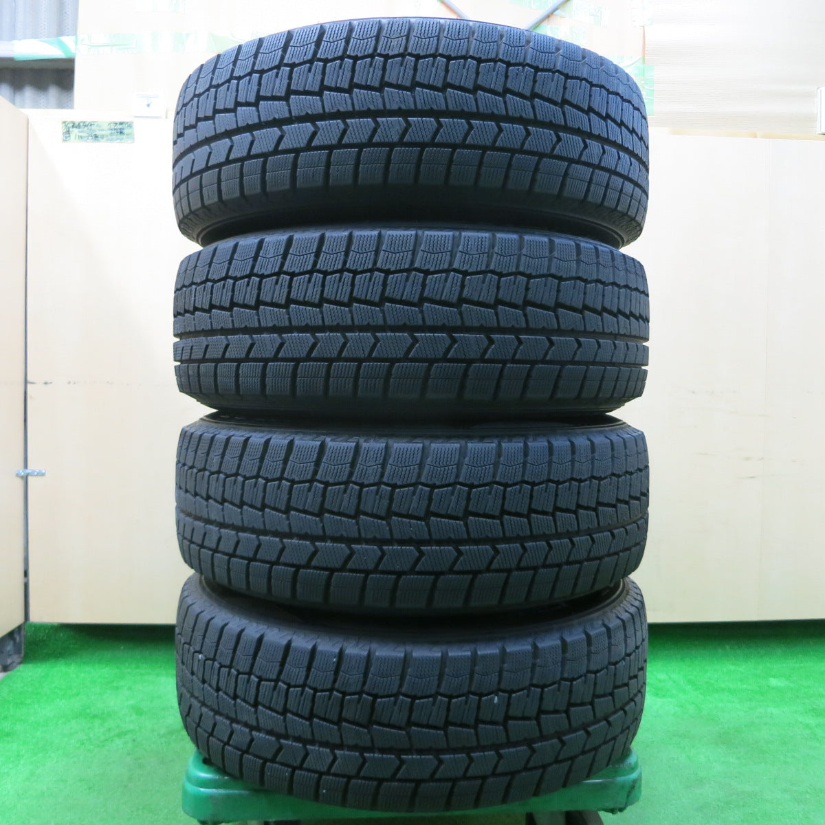 *送料無料*バリ溝！20年！キレイ！9.5分★ミニ ベンツ 等 BORBET 205/65R16 スタッドレス ダンロップ ウインターマックス WM02 ボルベット PCD112/5H★3112503イス